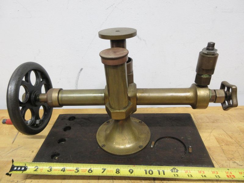 Star Brass Mf'g Co. ***Antique*** Single Range Deadweight Gage Tester with 74.5 Lbs of Brass Weight Sets in Original Wooden Boxes- Auction Item