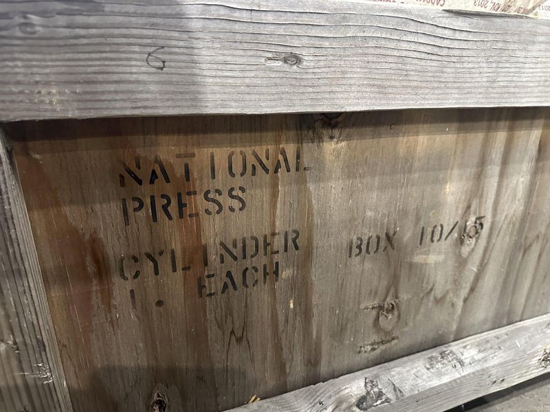 3000 TON NATIONAL (CROSBY GROUP) 4-POST HYDRAULIC PRESS / WIRE ROPE SWAGING MACHINE: STOCK #1945