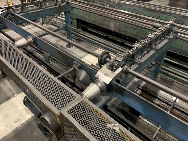 50,000 LBS x 38' VAUGHN DOUBLE PULL/ SINGLE CHAIN DRAW BENCH: STOCK #13578