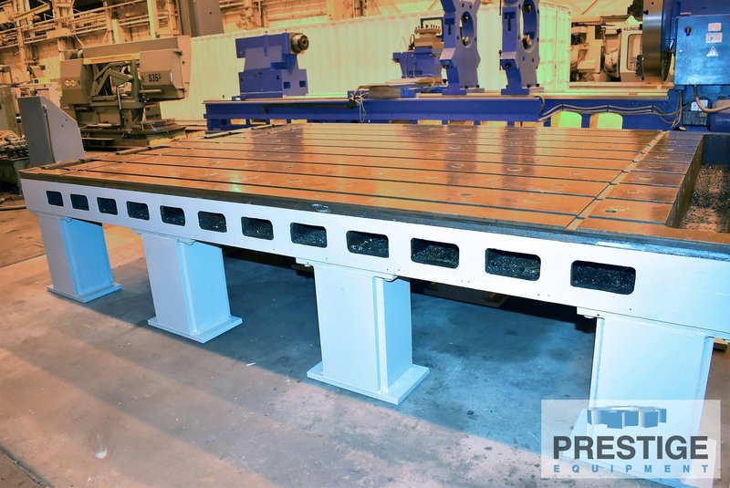 108" x 168" x 36"  T-Slotted Work Table, (Floor Plate) 9 T-Slots, Cast Iron, #31935