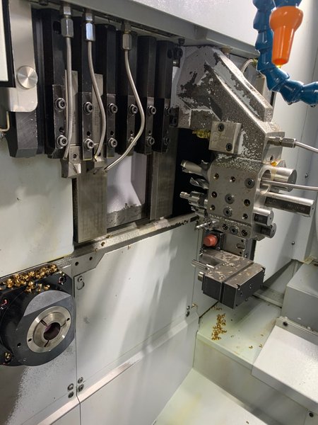 2019 STAR SR-32JII TYPE B w/Barfeed, HPC, Conveyor and tooling. Swiss Type Automatic Screw Machine
