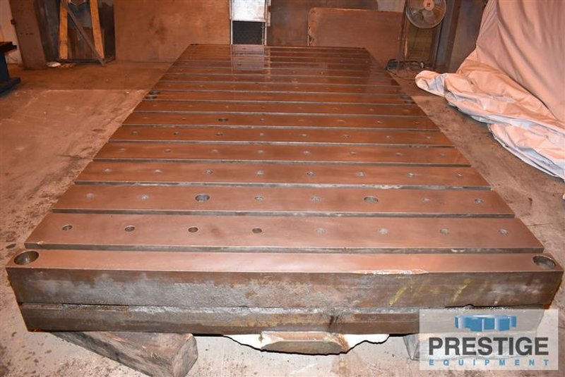 96" x 96" x 15" T-Slotted, 8 T-Slots on 12" Centers, 15" Thick, Cast Iron, Matched, 2-Available, #30434