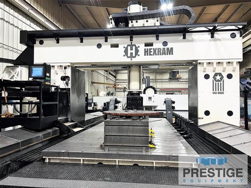 Hexram MP1024 5-Axis, X-289", Y-131", Z-47.5", 120" x 288" Tbl, 2-Axis Head,  13K RPM, Fanuc iH Pro CNC, 2018, #32458