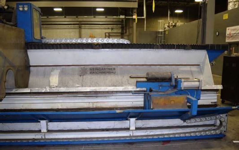 WEINGARTNER CNC SPIRAL FINISHING LATHE Specifications:  Model  FINISH 320-7000  Year of manufacture  1997  Maximum polishing diameter 12.6”  Maximum part length 275”  Maximum polishing length 255”  Spindle center height 49”  Cross slide stroke range