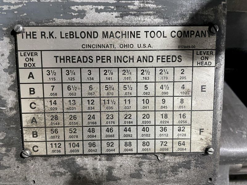 26" X 72" LEBLOND REGAL  MODEL #3H ENGINE LATHE: STOCK #14935
