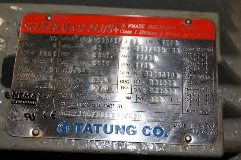 30 HP TATUNG MOTOR: STOCK #70241
