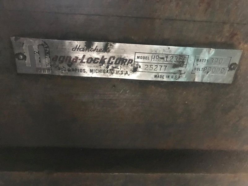 12' X 36' MAGNA LOCK MAGNETIC CHUCK: STOCK #71049
