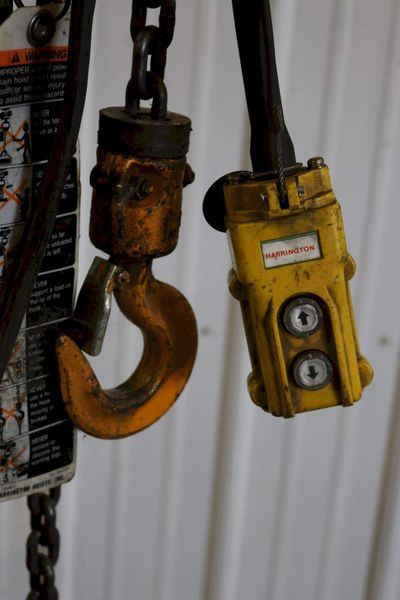 1 TON HARRINGTON SINGLE PHASE ELECTIC CHAIN HOIST: STOCK #69517
