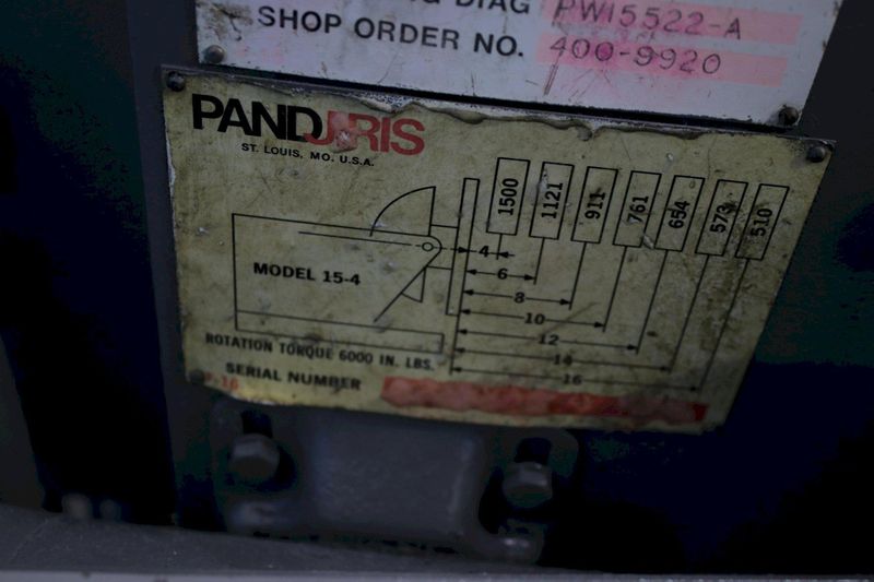 1500 LBS PANDJIRIS MODEL 15-4 MVRHTFB WELDING POSITIONER: STOCK #7033