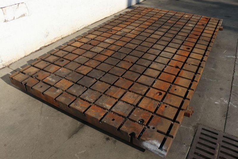 78" X 144" X 4-1/2" SOLID STEEL T SLOTTED PLATE: STOCK #73341