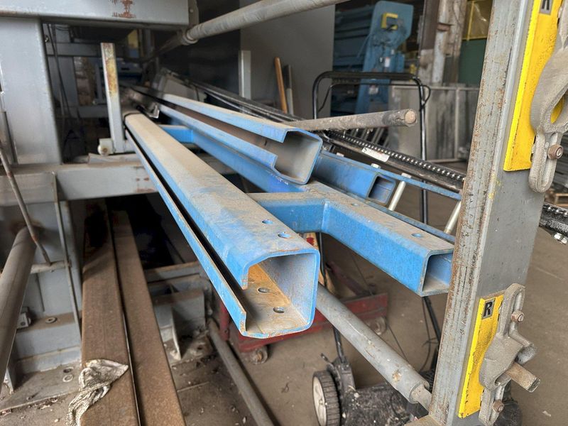 1000 LBS X 13' x 36' GORBEL OVERHEAD CRANE SYSTEM, WITH RUNWAY RAILS & PNEUMATIC BUDGET HOIST: S