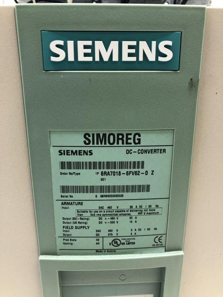 SIEMENS SIMOREG 6RA7018-6FV62-0-Z DC-CONVERTER: STOCK #18076