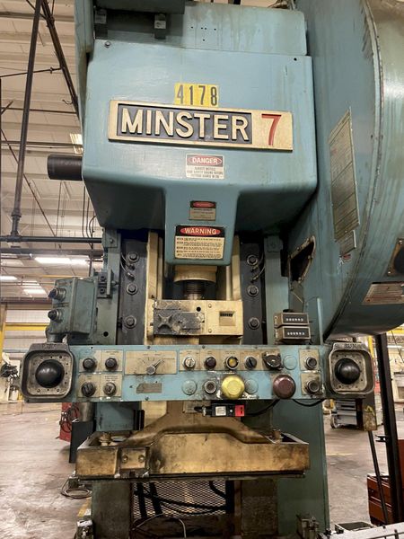 75 TON MINSTER MODEL #7 GAP FRAME PRESS, 3" STROKE: STOCK #15353