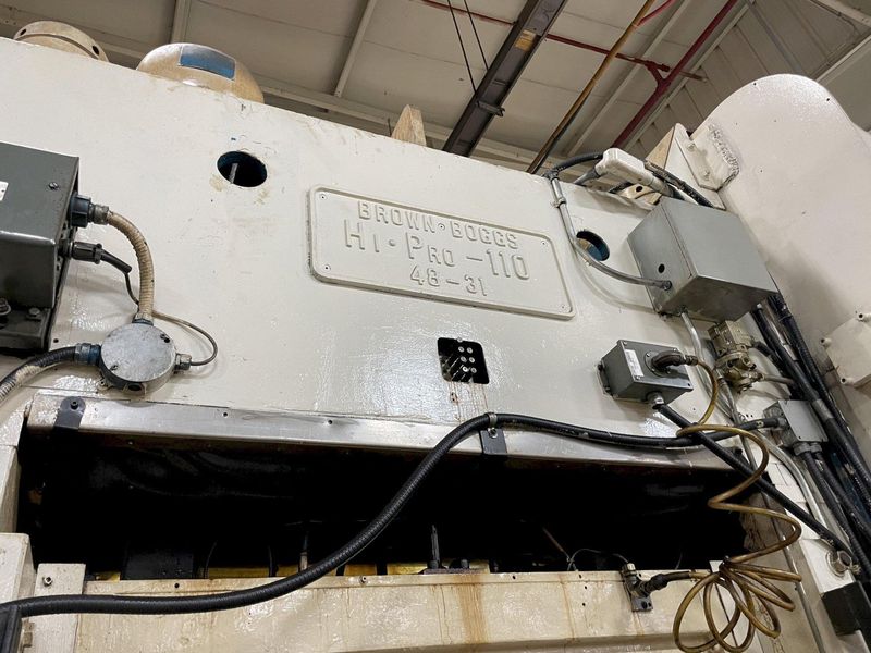 110 TON BROWN & BOGGS MODEL HP2-110 SRAIGHT SIDE PRESS: STOCK #15350