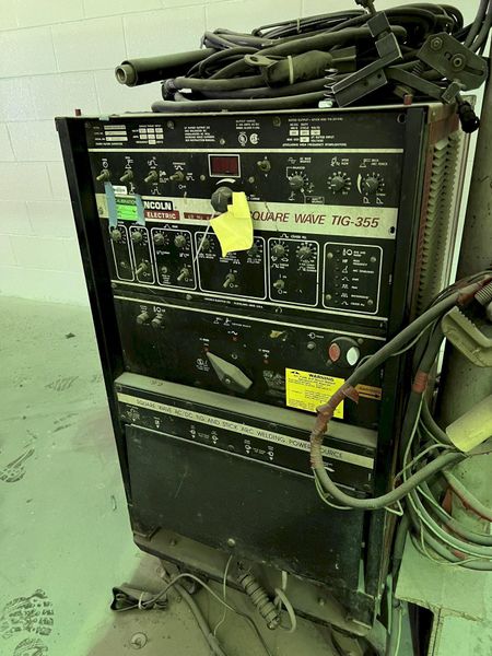 20' RANSOME RAIL MOUNTED WELDING MANIPULATOR WITH LINCOLN WELDERS: STOCK #17950