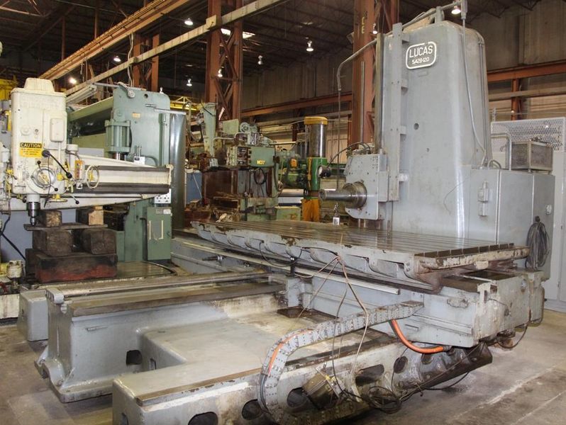 5" LUCAS MODEL 542B120 HORIZONTAL TABLE TYPE BORING MILL: STOCK # 62644