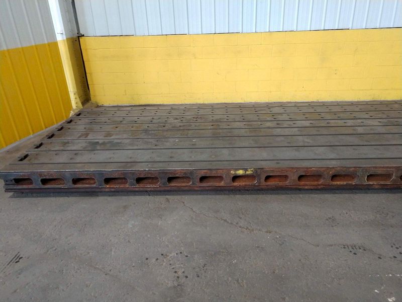6.5' (80") x 22' (264")  T SLOTTED FLOOR PLATE PLANER TABLE: STOCK #13637