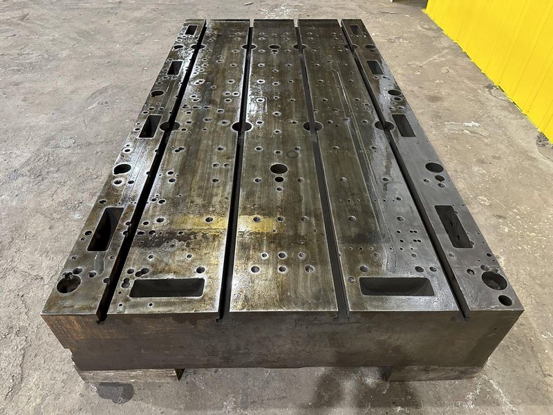 48" X 92" X 12" T-SLOTTED LAYOUT RISER TABLE / FLOOR PLATE: STOCK #19723