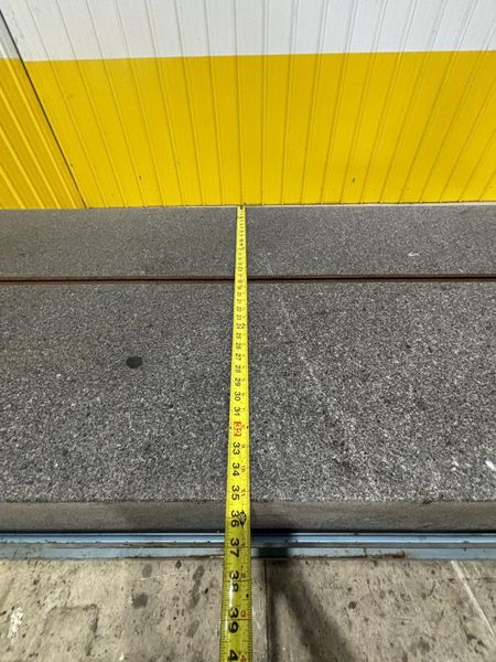 36" X 78" X 8" THICK RAHN GRANITE PRECISION LAYOUT PLATE ON STAND: STOCK #11475