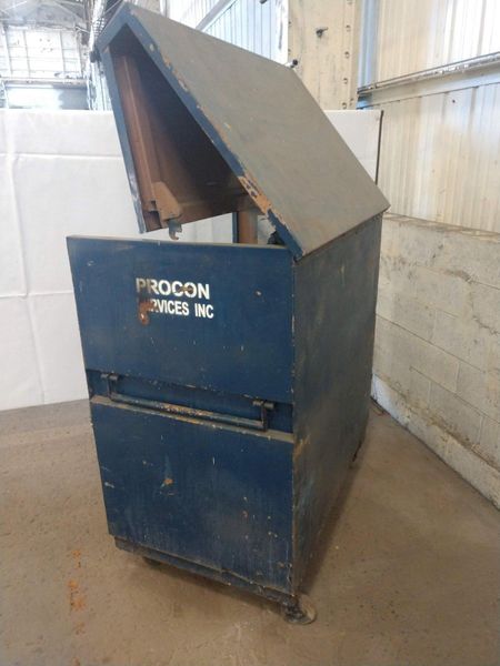 48" X 30" X 55" GREENLEE BLUE PORTABLE JOB BOX CABINET ON ROLLING CASTERS: STOCK #12389