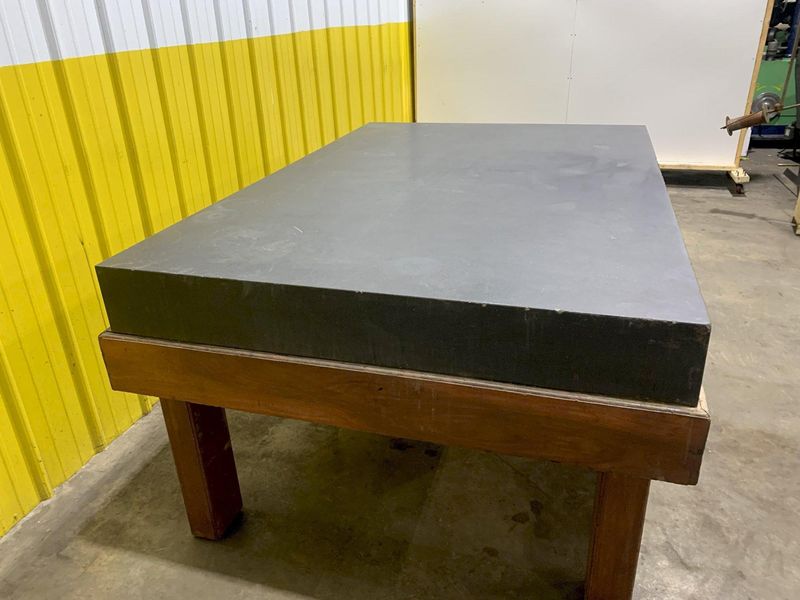 6' X 4' X 6" BLACK GRANITE PRECISION LAYOUT SURFACE PLATE WITH STAND: STOCK 16237