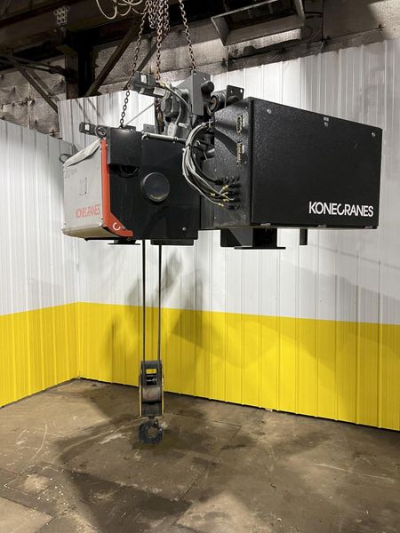 17.5 TON (2014) KONE-CRANES MODEL #CXT60410160P75GGN0S SINGLE GIRDER OVERHEAD CRANE HOIST & TROL