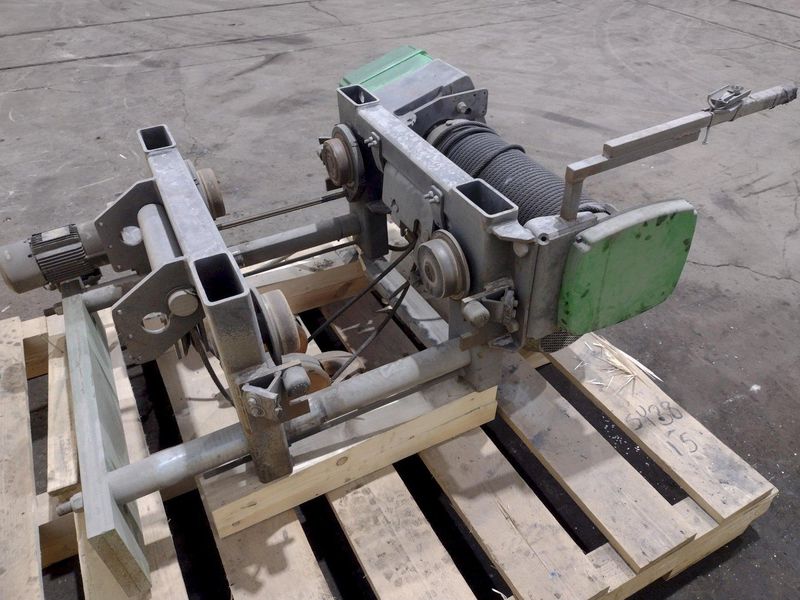 10 TON STAHL SINGLE-GIRDER OVERHEAD CRANE CABLE HOIST & POWER TROLLEY: STOCK #19748