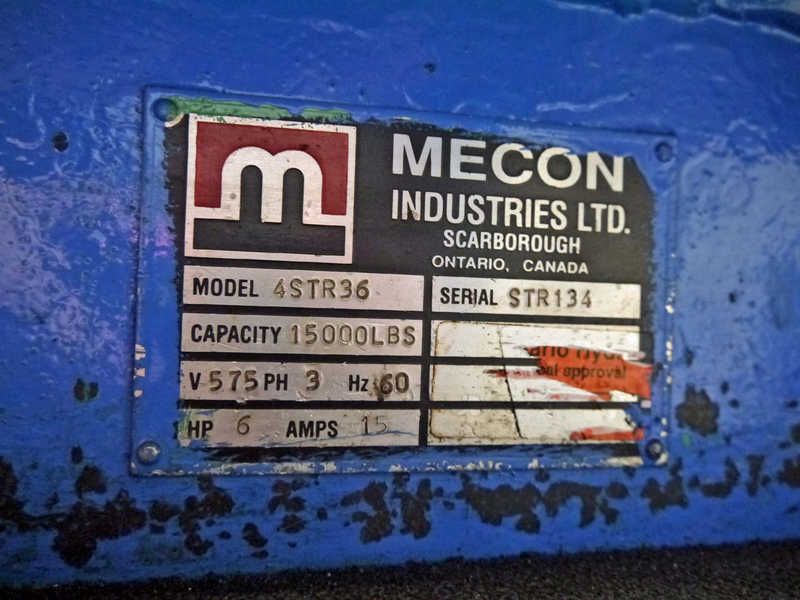 36" x 0.200" Mecon Straightener