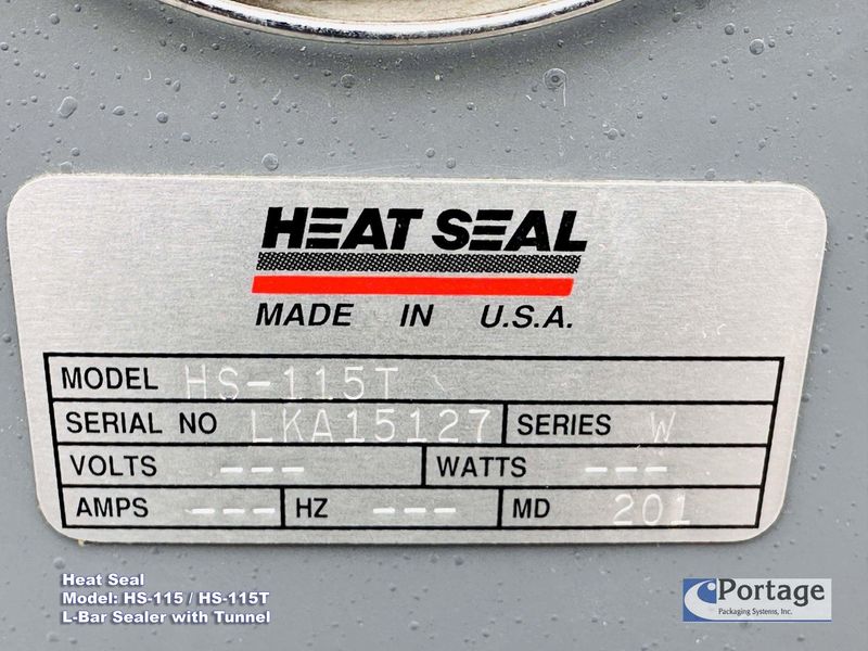 HEAT SEAL Model: HS-115 & HS-115T  ||  Combination L-Bar Sealer & Heat Tunnel