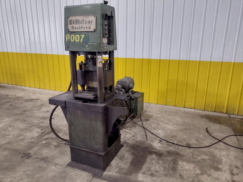 50 TON WA WHITNEY MODEL #664-138 HYDRAULIC 4 POST PRESS & SHEAR: STOCK #22907