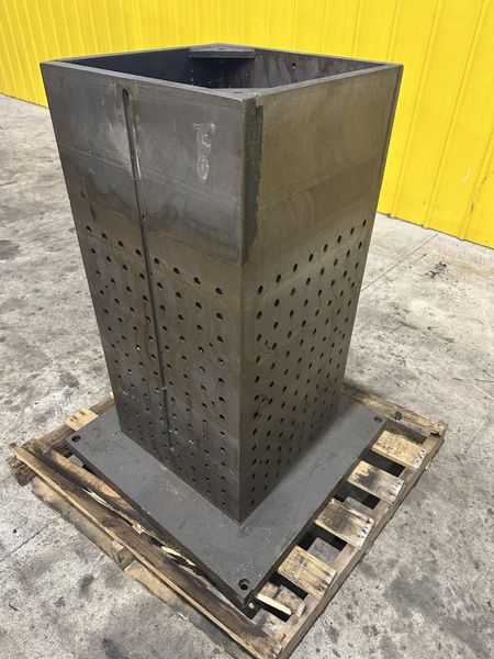 18" X 18" X 39 1/2" HIGH STEEL SET UP WORK HOLDING TOMBSTONE: STOCK #22224
