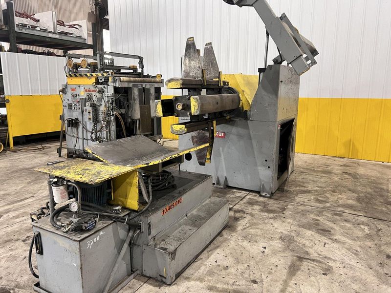 40” X 12,000 LBS X .110” ROWE COIL REEL, CAR, & STRAIGHTENER FEED LINE: STOCK #  21624