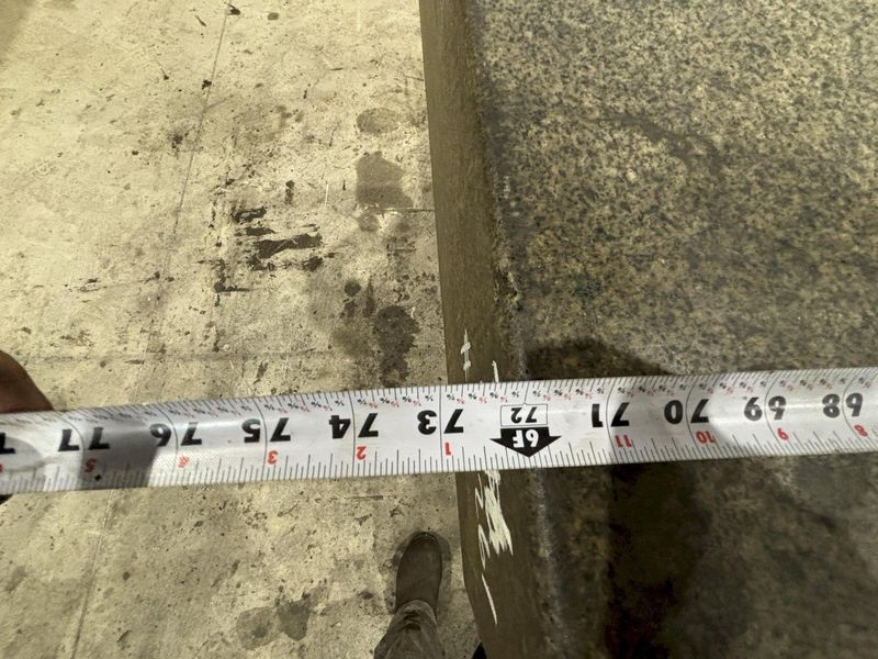 36" X 72" MITUTOYO GRAPLATE GRADE A GRANITE TABLE: STOCK #21261
