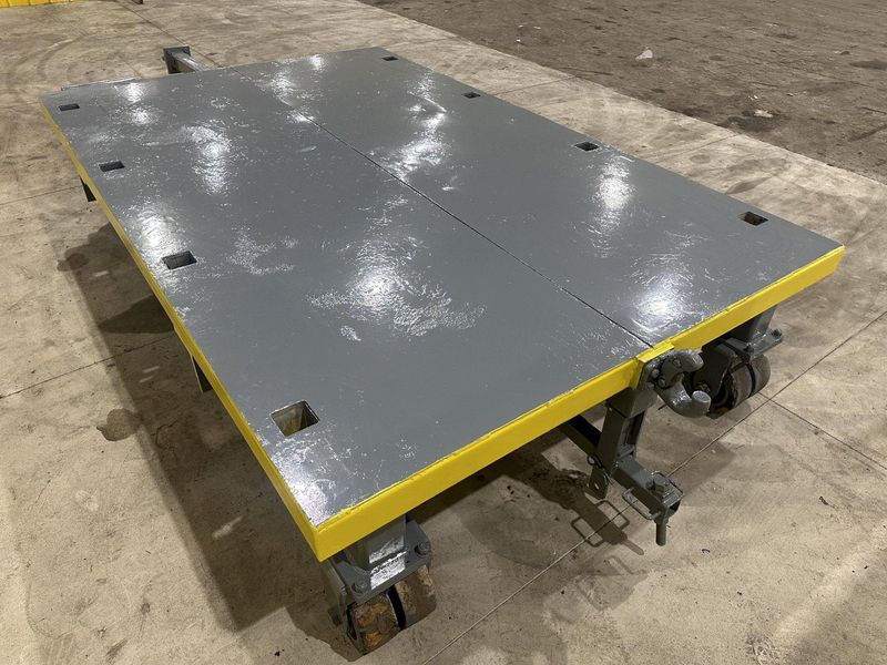 10,000 LBS X 120” X 78” HEAVY DUTY ROLLING TRANSFER CARTS: STOCK #19988