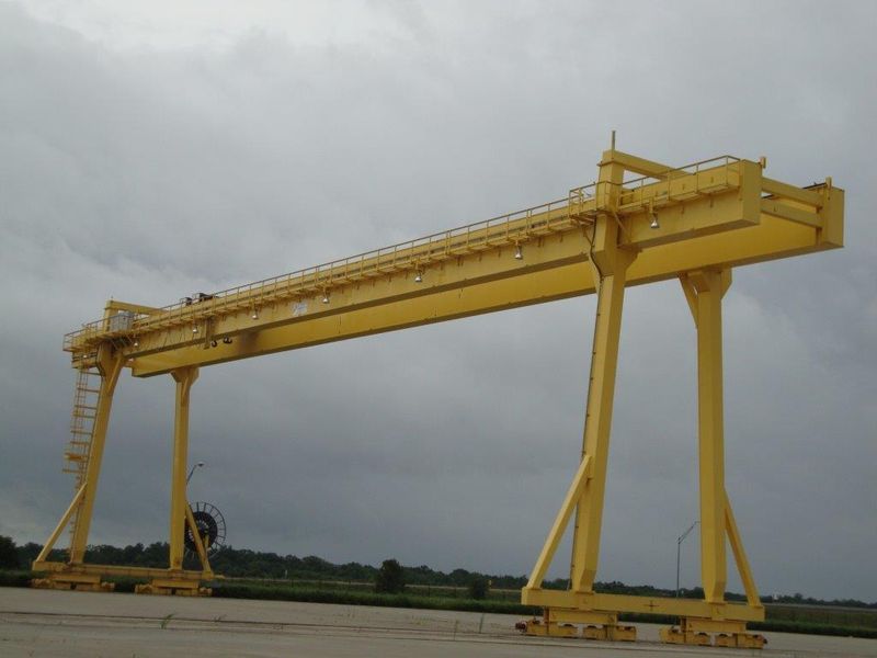 80/40 TON X 195' X 59' LIFT NORTH AMERICAN IND DOUBLE LEG ROLLING GANTRY CRANE: STOCK #12533