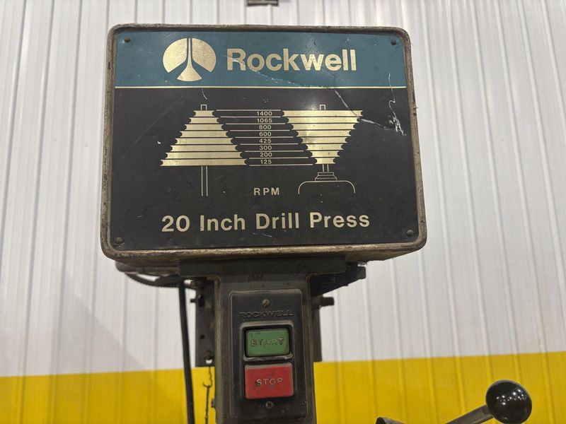 20" ROCKWELL MODEL #72 6X0 SINGLE SPINDLE DRILL: STOCK #22920