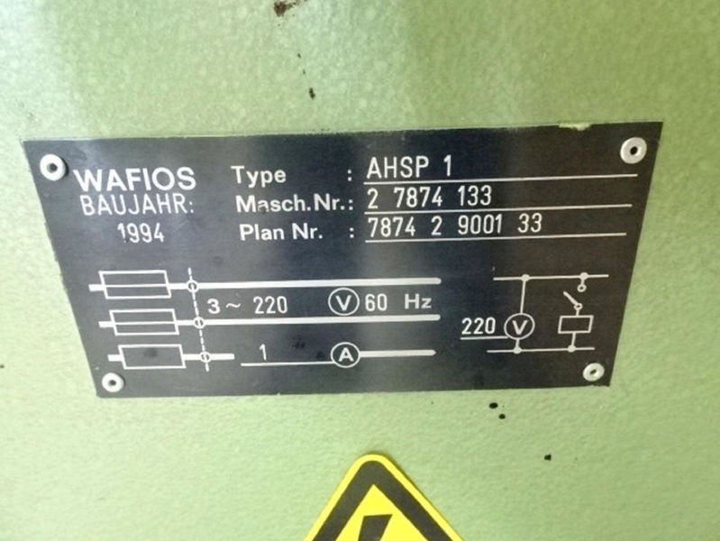Wafios Model FTU-0 Spring Coiling Machine