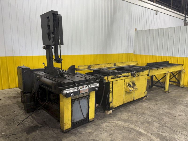 18” X 20” MARVEL MODEL #81/M4 AUTOMATIC MITRE HEAD VERTICAL BAND SAW & FEED TABLE: STOCK #23277