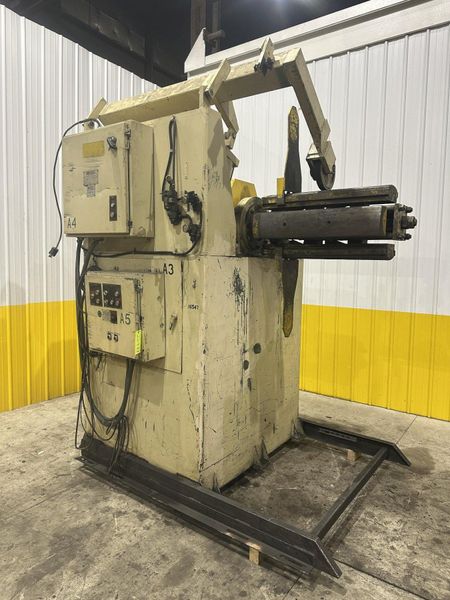 16,000 LBS X 30" X 84" OD ROWE MODEL #16030-DSV MOTORIZED COIL REEL UNCOILER: STOCK #22333