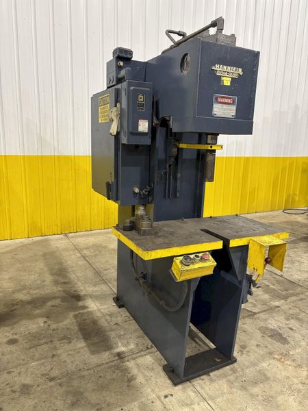 12 TON HANNIFIN MODEL #OFC-12C DYNA-QUIP HYDRAULIC C FRAME PRESS: STOCK #22192