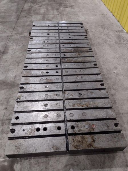 120" X 48" X 6" T-SLOTTED PRESS BOLSTER PLATE: STOCK #22522