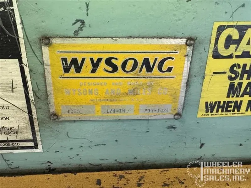 WYSONG 1025 Mechanical Power Squaring Shear #7902 #2