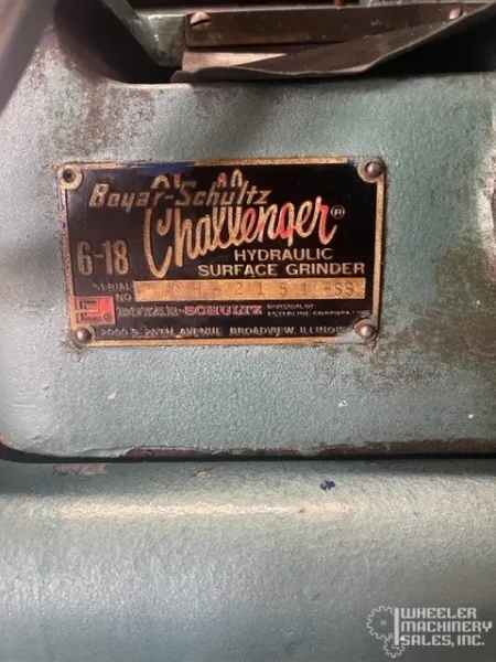 Boyar Schultz 6-18 Challenger Hydraulic Surface Grinder #6737 #2