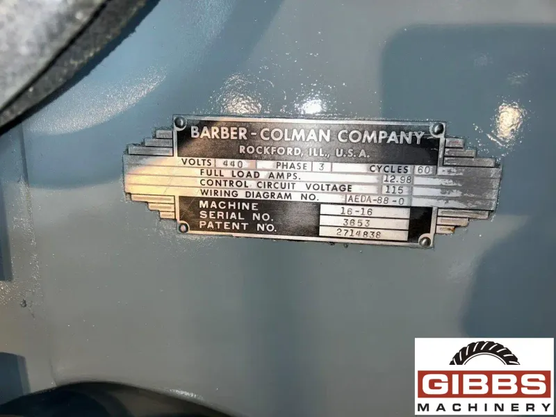 BARBER COLMAN 16-16 - Gear Hobber