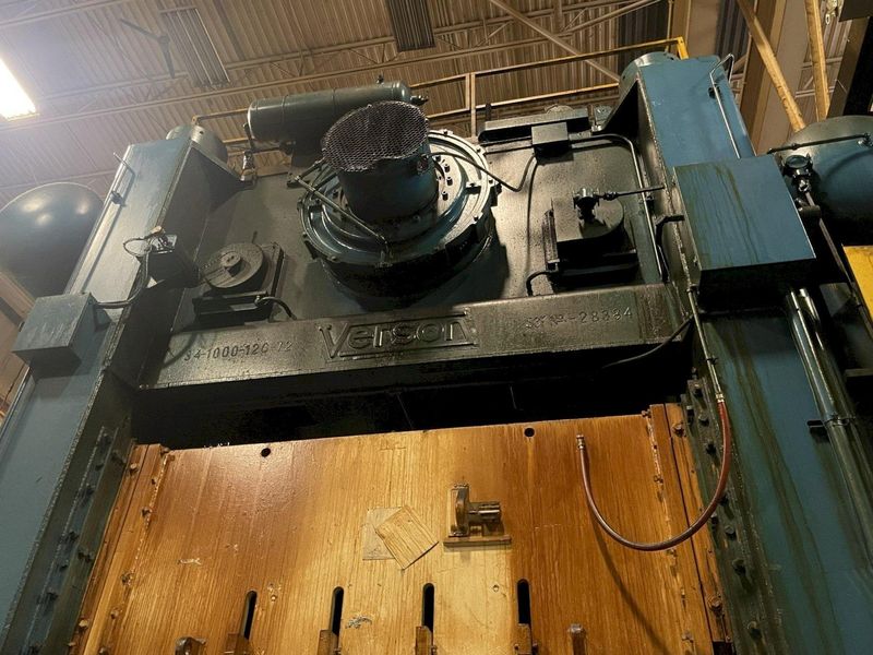 1000 ton Verson S4-1000-120-72t Used Straight Side Mechanical Metal Stamping Press For Sale, (3)