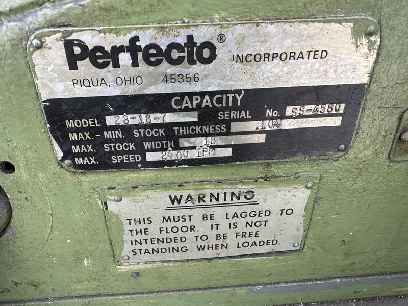18" X .104" PERFECTO 7 ROLL STRAIGHTENER: STOCK #78634