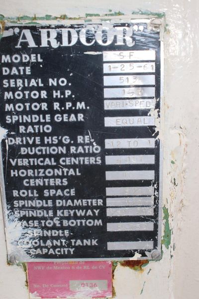 12 STAND X 1-1/2" ARDCOR ROLLFORMER: STOCK #76628