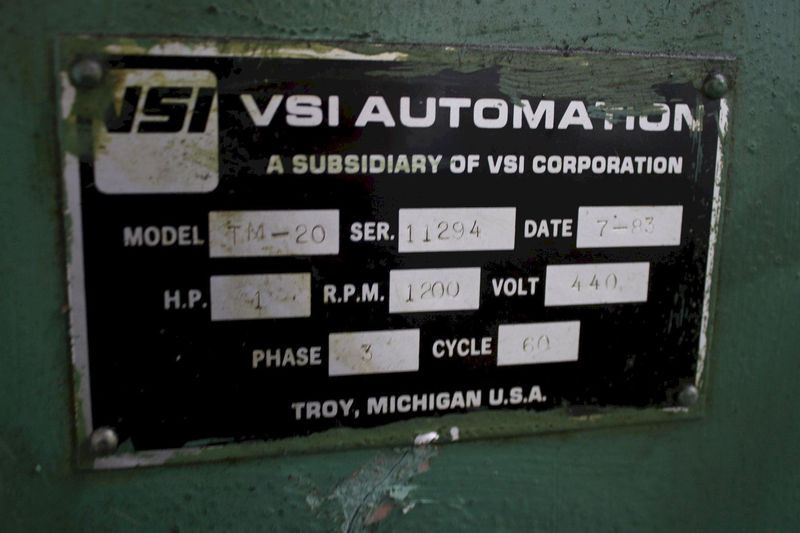 VSI AUTOMATION MODEL #TM-20 RIVIT SPINNERS: STOCK #76088