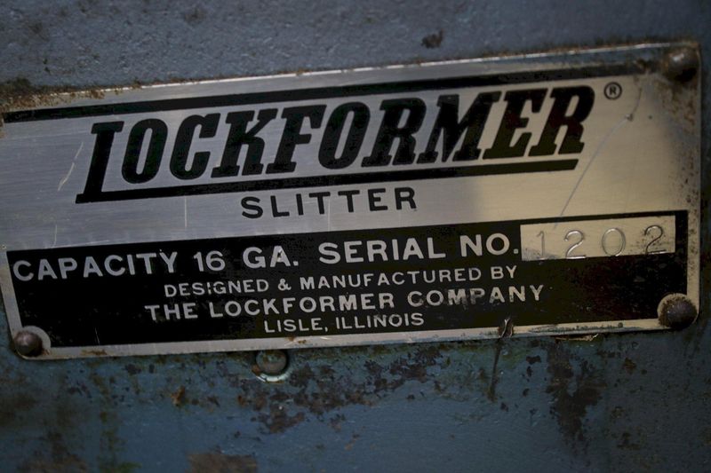16 GAUGE LOCKFORMER SLITTER: STOCK #75935