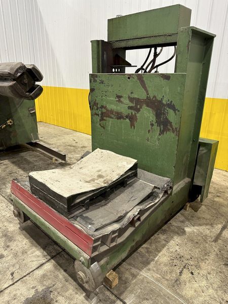 12,000 LB X 50" ROWE MODEL #12050-DSV MOTORIZED COIL REEL UNCOILER & COIL CAR: STOCK #21979